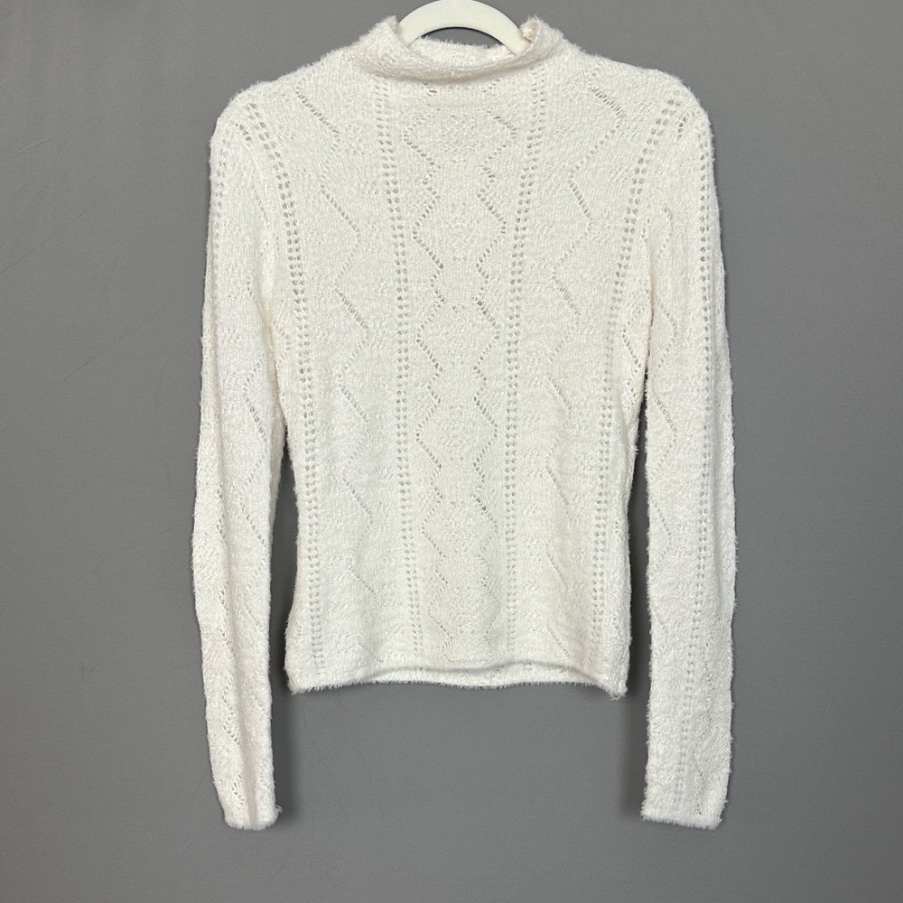 Z Supply Cream Cable Knit Turtleneck Sweater